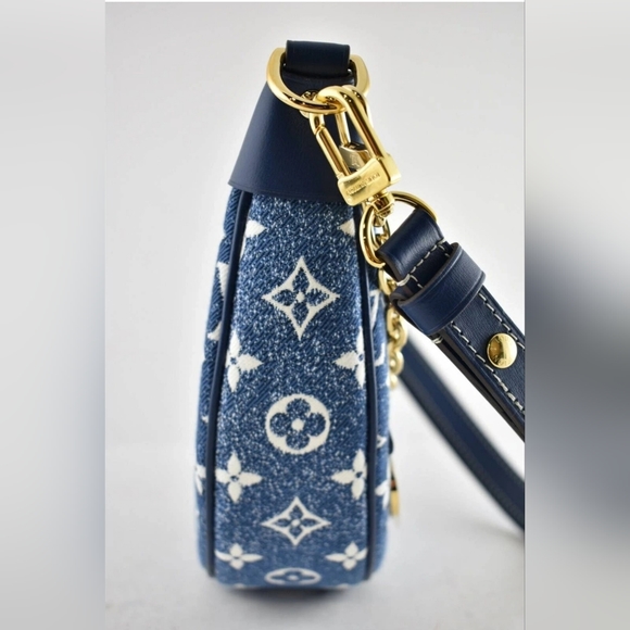 ❌NOT FOR SALE❌💙NWOT 2022 Louis Vuitton Blue Monogram Denim Jacquard Loop Bag💙 - Picture 3 of 10